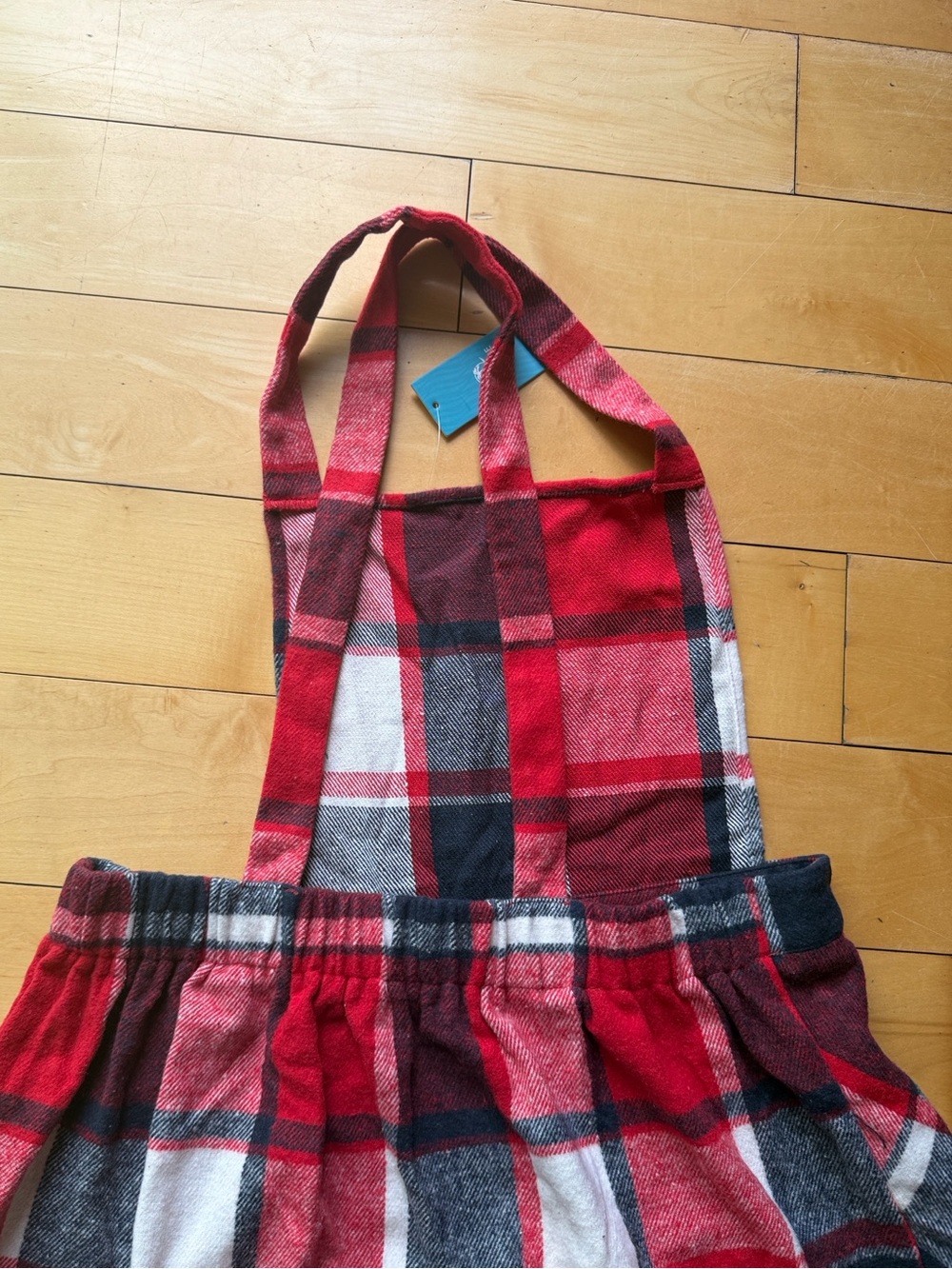 NWT Cupshe Red Plaid Overall Mini Dress With Square Neck Size Large - Picture 10 of 16
